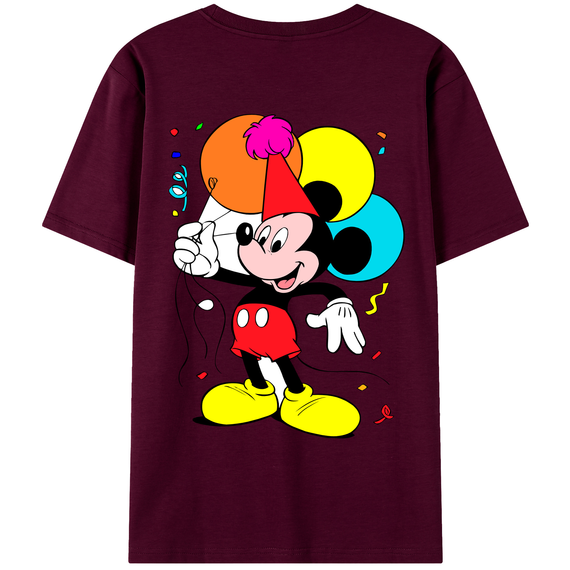 （画像用） ミッキーマウス Mickey Mouse レディース半袖Tシャツ(バックプリント)
